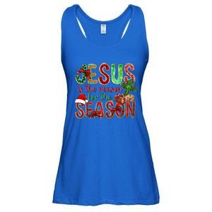 Christmas Jesus Is The Reason For The Season Jesus Pajamas Swea Ladies Essential Flowy Tank