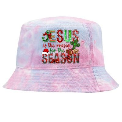 Christmas Jesus Is The Reason For The Season Jesus Pajamas Swea Tie-Dyed Bucket Hat