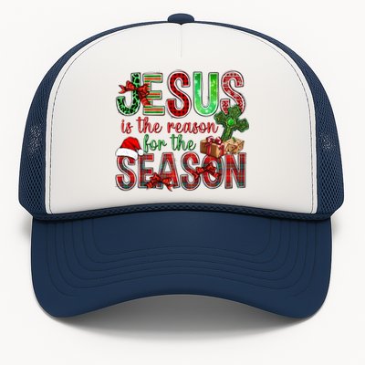 Christmas Jesus Is The Reason For The Season Jesus Pajamas Swea Trucker Hat