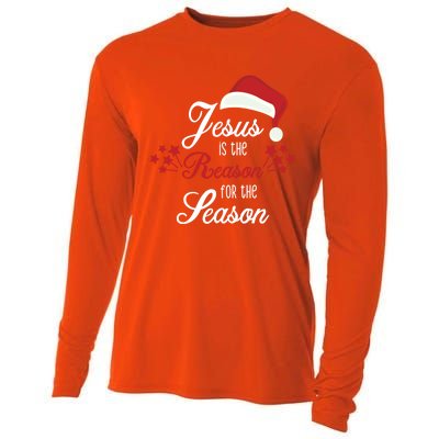 Christ Jesus Is The Reason For The Season T Sign Christmas Cool Gift Cooling Performance Long Sleeve Crew