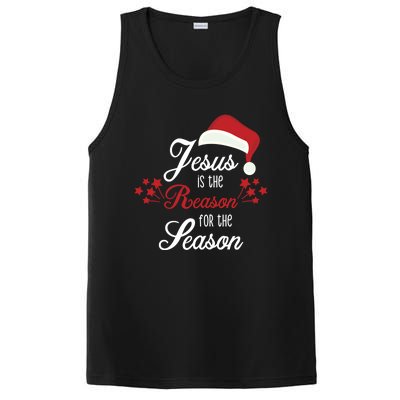 Christ Jesus Is The Reason For The Season T Sign Christmas Cool Gift PosiCharge Competitor Tank