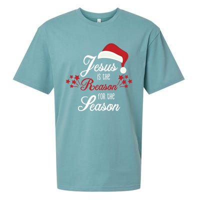 Christ Jesus Is The Reason For The Season T Sign Christmas Cool Gift Sueded Cloud Jersey T-Shirt