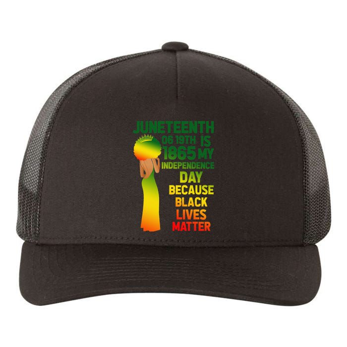 Cute Juneteenth Is My Independence Day Free Black  Yupoong Adult 5-Panel Trucker Hat