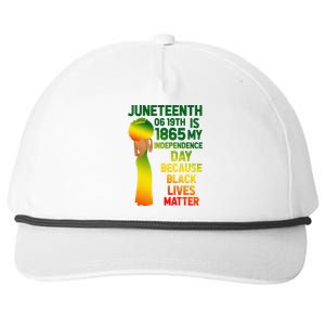 Cute Juneteenth Is My Independence Day Free Black  Snapback Five-Panel Rope Hat