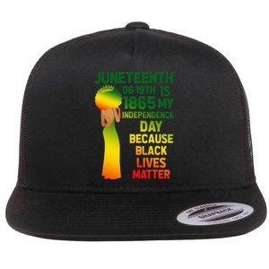 Cute Juneteenth Is My Independence Day Free Black  Flat Bill Trucker Hat