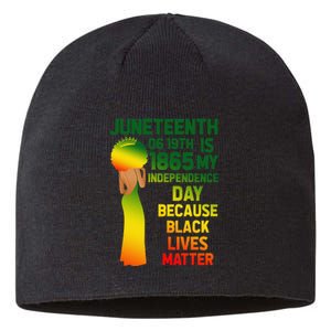 Cute Juneteenth Is My Independence Day Free Black  Sustainable Beanie