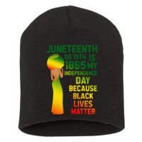 Cute Juneteenth Is My Independence Day Free Black  Short Acrylic Beanie