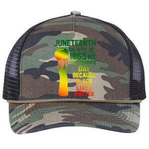 Cute Juneteenth Is My Independence Day Free Black  Retro Rope Trucker Hat Cap