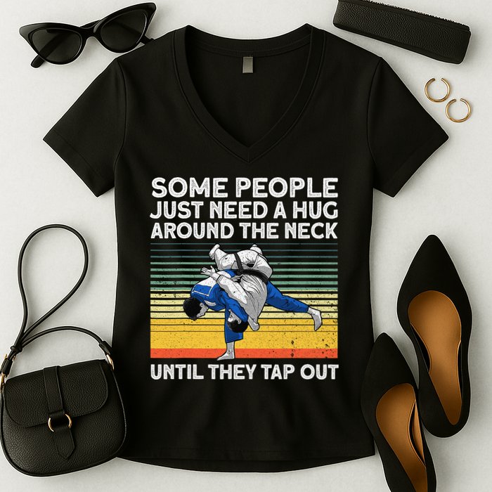 Cool Jiu Jitsu For  BJJ Brazilian Jiu Jitsu Women's V-Neck T-Shirt
