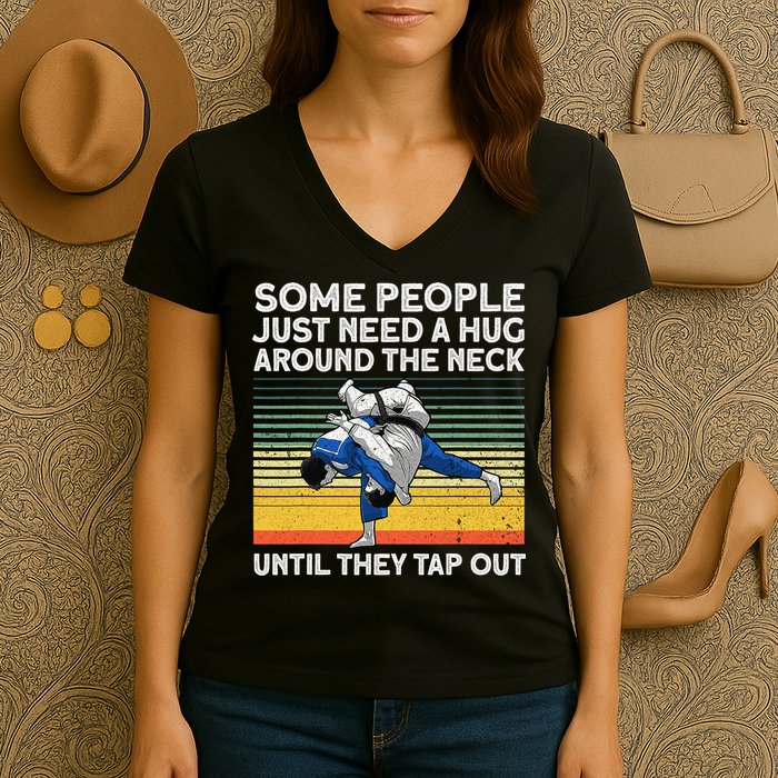 Cool Jiu Jitsu For  BJJ Brazilian Jiu Jitsu Women's V-Neck T-Shirt