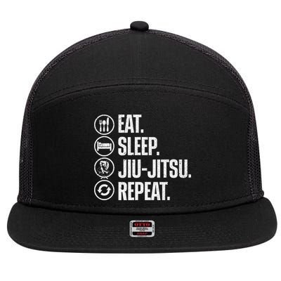 Cool Jiu Jitsu For  BJJ Brazilian Jiu Jitsu 7 Panel Mesh Trucker Snapback Hat