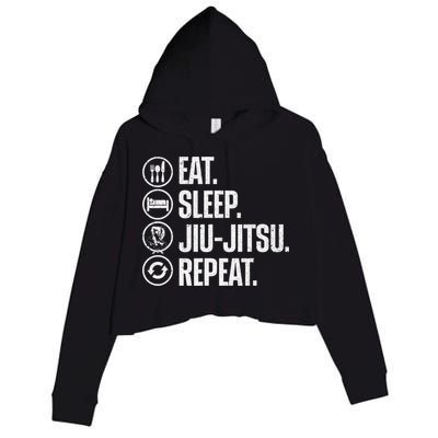Cool Jiu Jitsu For  BJJ Brazilian Jiu Jitsu Crop Fleece Hoodie