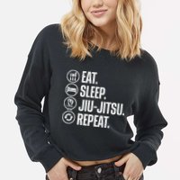 Cool Jiu Jitsu For  BJJ Brazilian Jiu Jitsu Cropped Pullover Crew