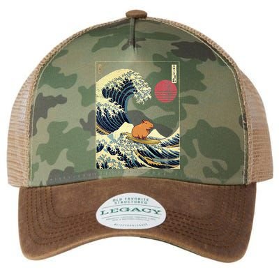 Capybara Japanese Kanagawa Wave Funny Surf Animal Legacy Tie Dye Trucker Hat