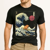 Capybara Japanese Kanagawa Wave Funny Surf Animal Cooling Performance Crew T-Shirt