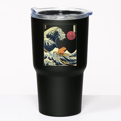Capybara Japanese Kanagawa Wave Funny Surf Animal Tumbler