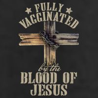 Christian Jesus Lover Fully Vaccinated By The Blood Of Jesus Long Sleeve TShirt Adult Drive Performance Visor