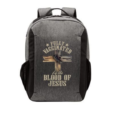 Christian Jesus Lover Fully Vaccinated By The Blood Of Jesus Long Sleeve TShirt Vector Backpack