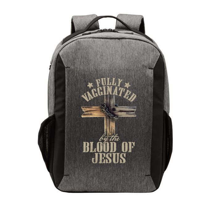 Christian Jesus Lover Fully Vaccinated By The Blood Of Jesus Long Sleeve TShirt Vector Backpack