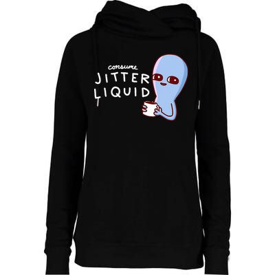 Consume Jitter Liquid Allien Womens Funnel Neck Pullover Hood