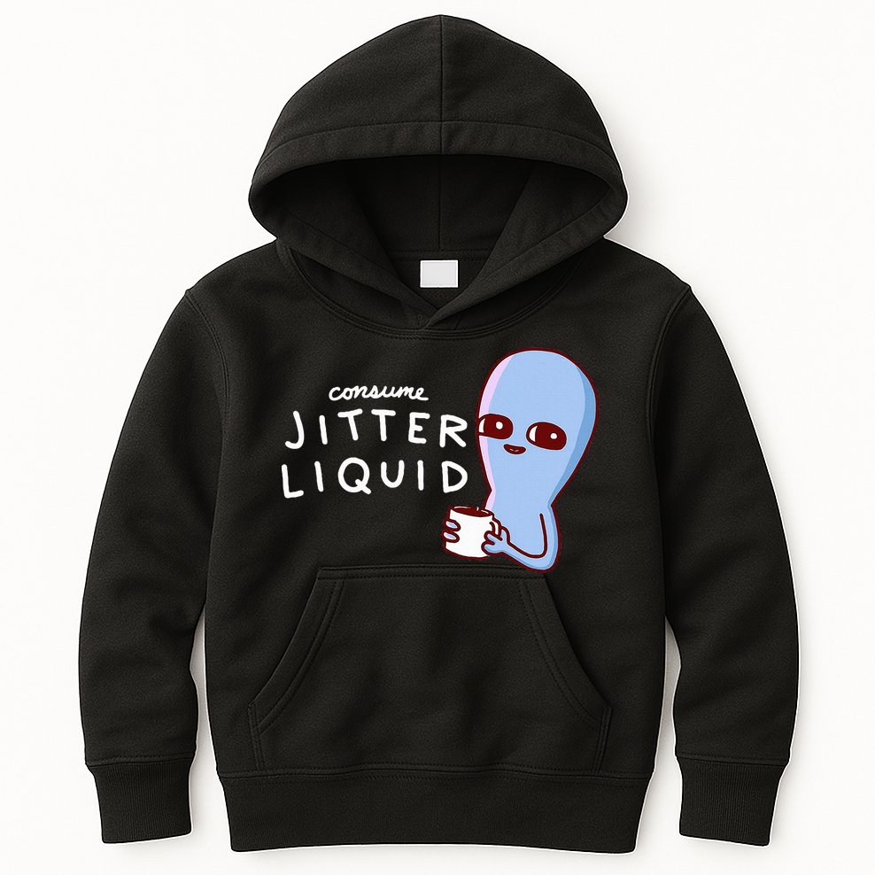 Consume Jitter Liquid Allien Kids Hoodie