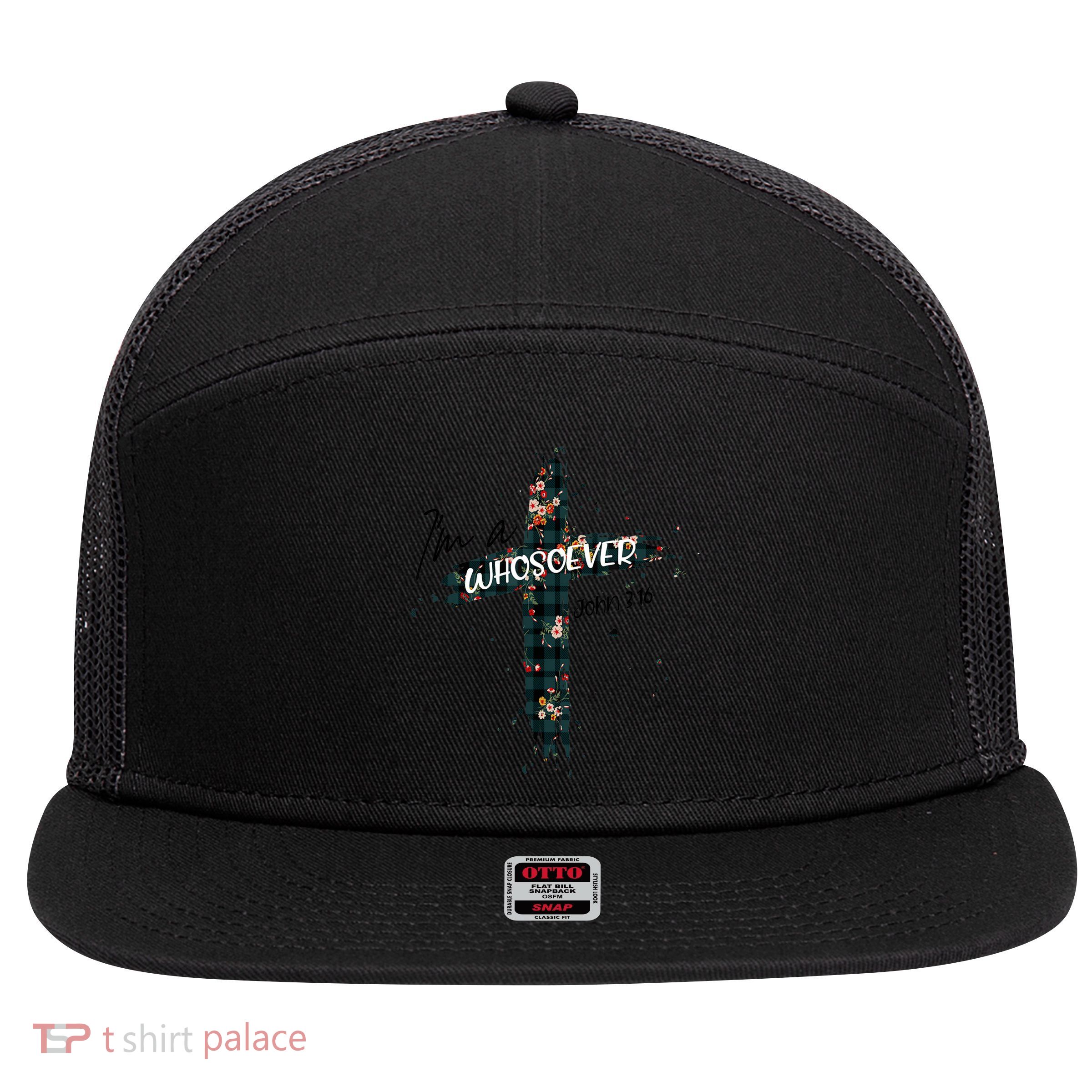 Christian Jesus Lovers Bible Quote John 316 I'm Whosoever 7 Panel Mesh Trucker Snapback Hat
