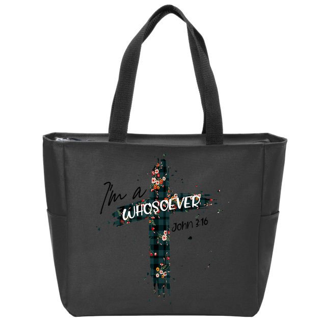 Christian Jesus Lovers Bible Quote John 316 I'm Whosoever Zip Tote Bag