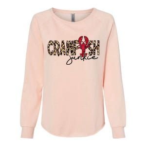 Crawfish Junkie Leopard Cheetah Crawfish Lover Womens California Wash Sweatshirt