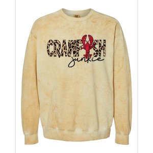 Crawfish Junkie Leopard Cheetah Crawfish Lover Colorblast Crewneck Sweatshirt