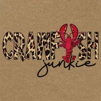 Crawfish Junkie Leopard Cheetah Crawfish Lover Cotton Canvas Backpack