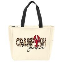 Crawfish Junkie Leopard Cheetah Crawfish Lover Zip Tote Bag
