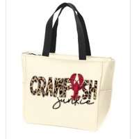 Crawfish Junkie Leopard Cheetah Crawfish Lover Zip Tote Bag
