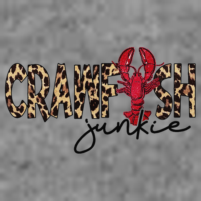 Crawfish Junkie Leopard Cheetah Crawfish Lover 7-Panel Snapback Hat