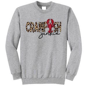 Crawfish Junkie Leopard Cheetah Crawfish Lover Tall Sweatshirt