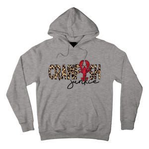 Crawfish Junkie Leopard Cheetah Crawfish Lover Tall Hoodie