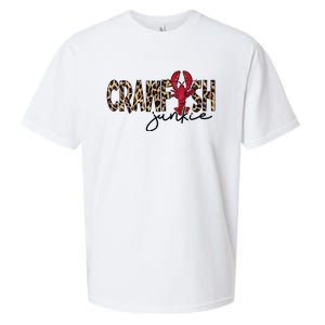 Crawfish Junkie Leopard Cheetah Crawfish Lover Sueded Cloud Jersey T-Shirt