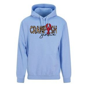 Crawfish Junkie Leopard Cheetah Crawfish Lover Unisex Surf Hoodie