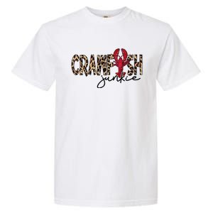 Crawfish Junkie Leopard Cheetah Crawfish Lover Garment-Dyed Heavyweight T-Shirt