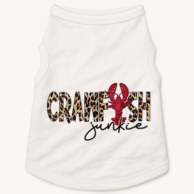 Crawfish Junkie Leopard Cheetah Crawfish Lover Doggie Tank