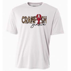 Crawfish Junkie Leopard Cheetah Crawfish Lover Cooling Performance Crew T-Shirt