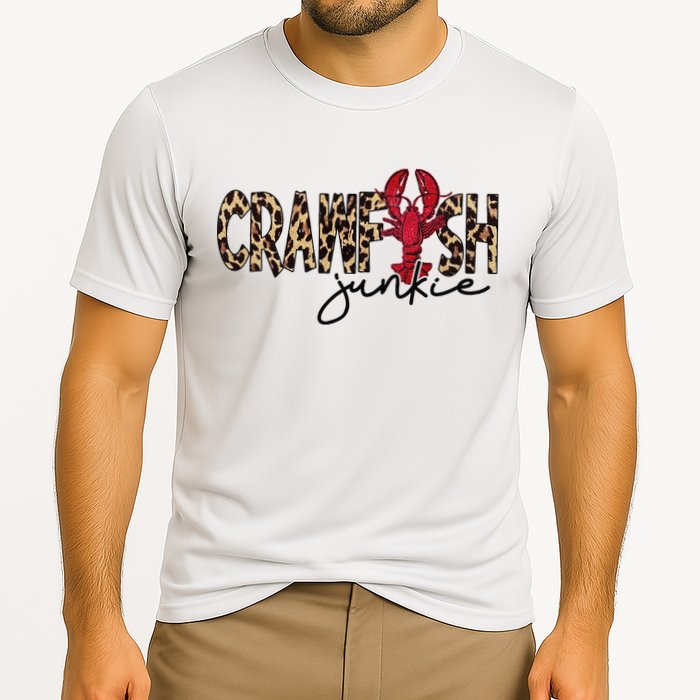 Crawfish Junkie Leopard Cheetah Crawfish Lover Performance Shirt