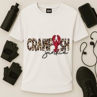 Crawfish Junkie Leopard Cheetah Crawfish Lover Performance Shirt