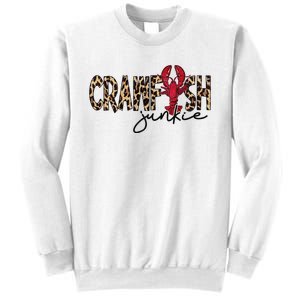 Crawfish Junkie Leopard Cheetah Crawfish Lover Sweatshirt