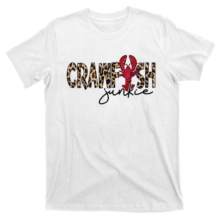 Crawfish Junkie Leopard Cheetah Crawfish Lover T-Shirt