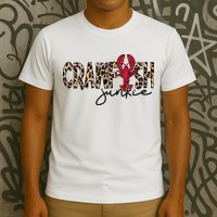 Crawfish Junkie Leopard Cheetah Crawfish Lover T-Shirt