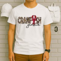 Crawfish Junkie Leopard Cheetah Crawfish Lover T-Shirt