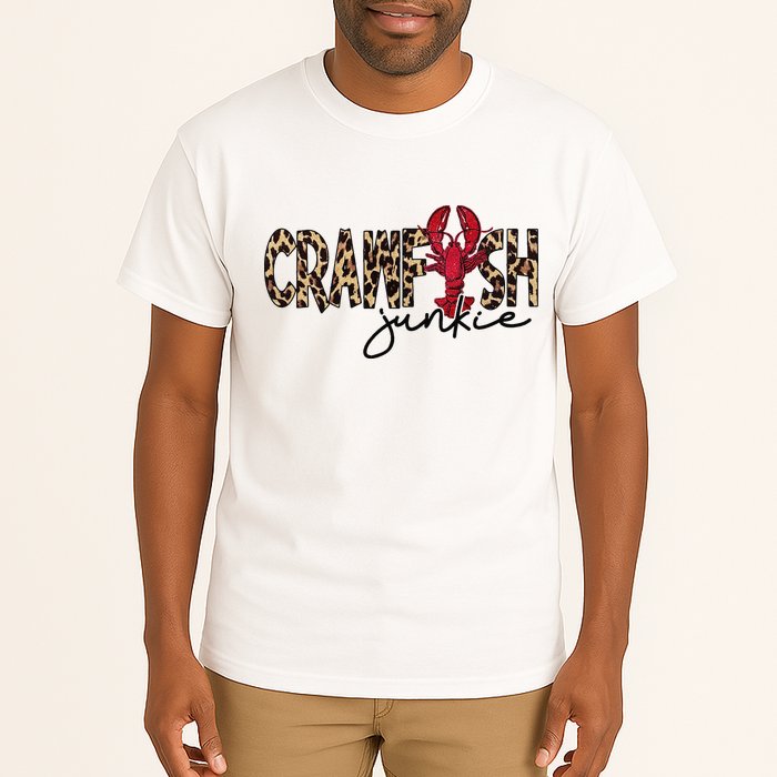 Crawfish Junkie Leopard Cheetah Crawfish Lover Tall T-Shirt
