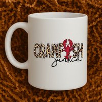 Crawfish Junkie Leopard Cheetah Crawfish Lover Mug