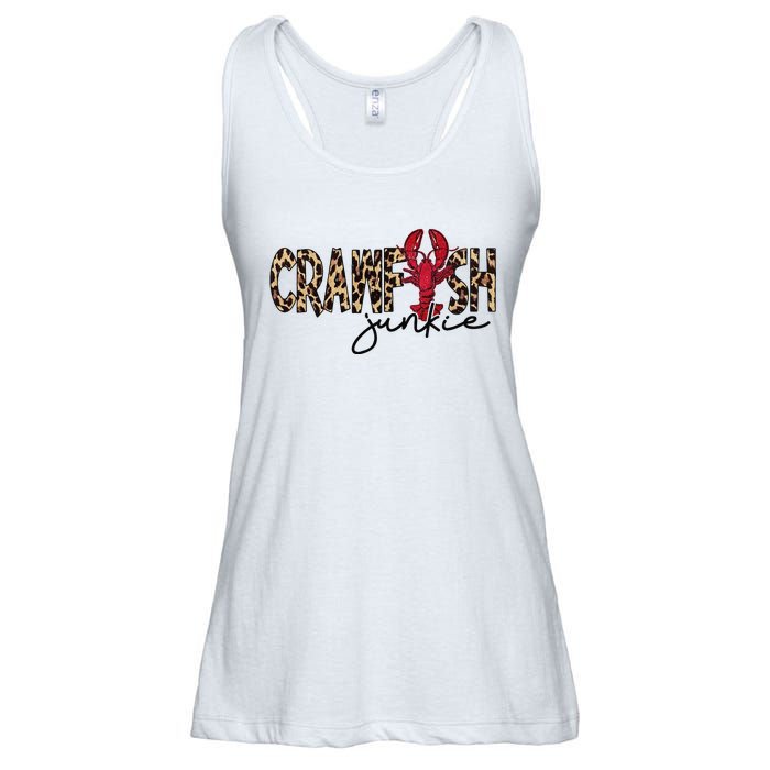 Crawfish Junkie Leopard Cheetah Crawfish Lover Ladies Essential Flowy Tank