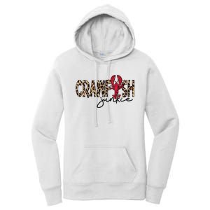 Crawfish Junkie Leopard Cheetah Crawfish Lover Women's Pullover Hoodie